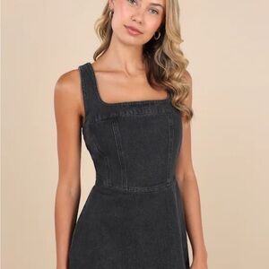 NWT Lulus black Jean dress